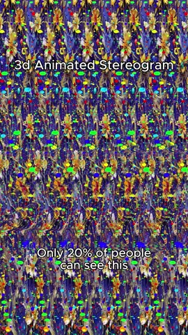 Are you in the 20% who are able to see this Stereogram? Hint: Says Quack #stereograms #opticalillusions #3d #magic #duck