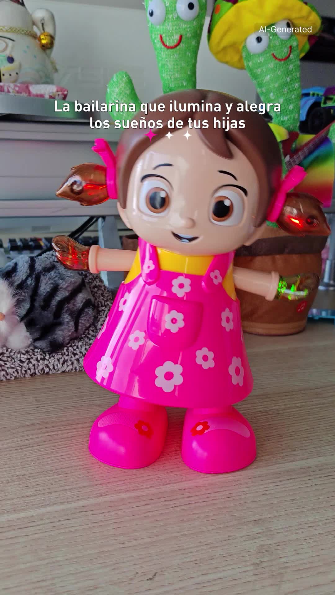 Muñeca Bailarina Eléctrica con Luces y Música (Para Niñas, Ideal para Entrenamiento Infantil) 