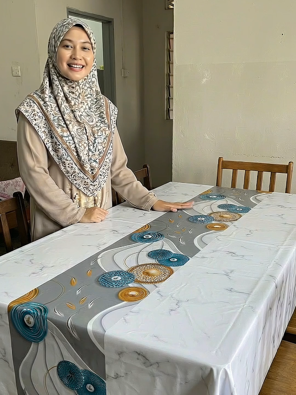 Alas meja PVC #alasmeja #alasmejamakan #alasmejapvc #tablecloth #pvctablecloth 