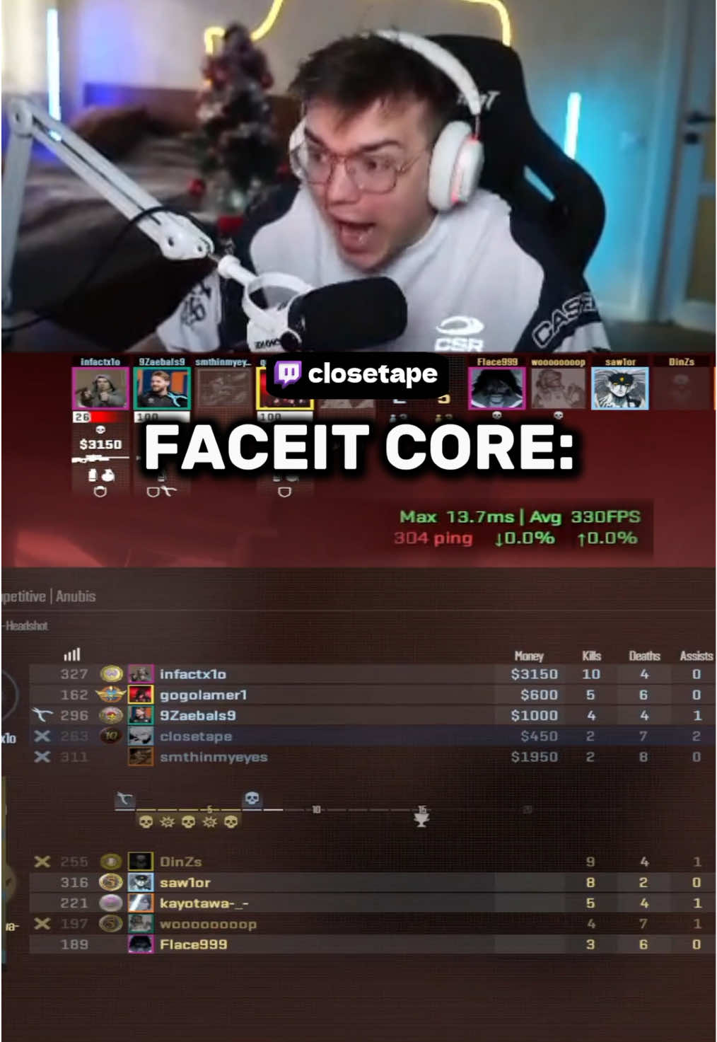 TWITCH/CLOSETAPE #closetape #нарезкикс2 #твичксго #скиныкс2 #фейсит10лвл