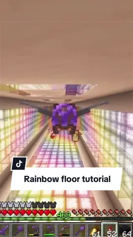People keep asking me for a rainbow floor tutorial #Minecraft 