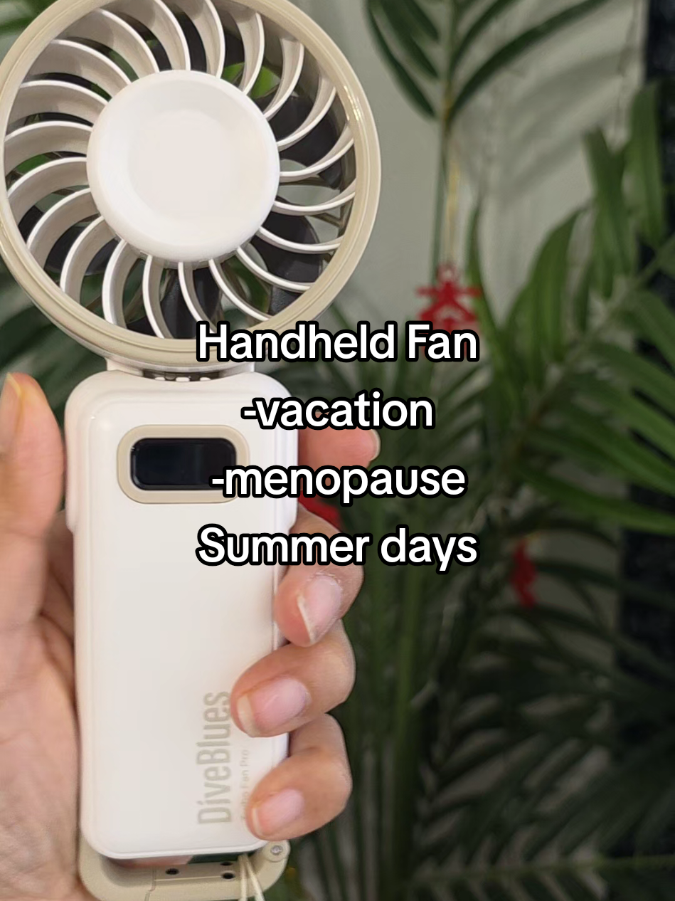 handheld fan is a a must!! #vacationaccessories #handheldfan #personalfan #menopauserelief #hotflashrelief 