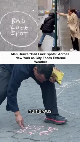 Man Draws “Bad Luck Spots” Across New York as City Faces Extreme Weather#news #typ #newyork #weather #badluckspots 
