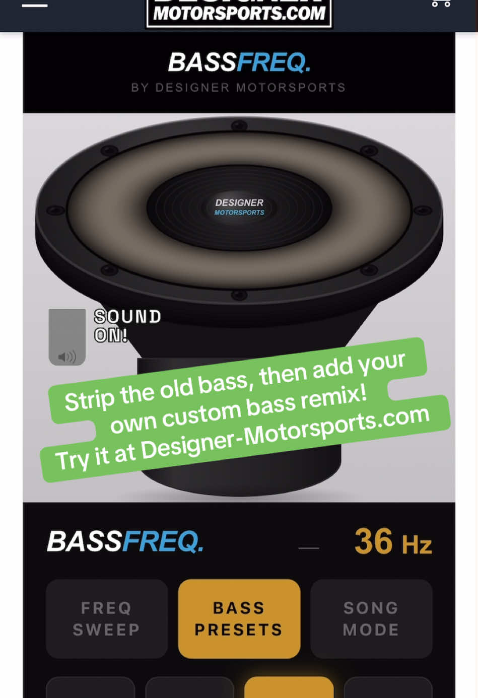 Just added the Bass Stripping feature! Now you can remove the original bass-line from the song and safely add your own! The bass in this video was created using our BassFreq. Subwoofer Simulator 🔊 #caraudio #music #subwoofer #bass #freegames 
