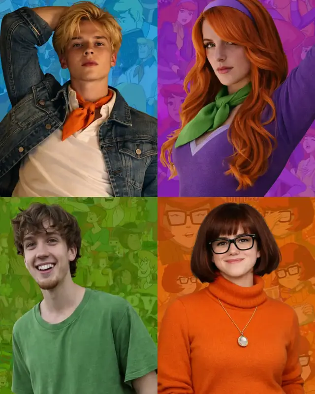 The cast of Netflix’s upcoming ‘SCOOBY-DOO’ live-action series Mystery Inc. • Maxwell Jenkins as Fred • Mckenna Grace as Daphne • Tanner Hagen as Shaggy • Abby Ryder Fortson as Velma THEY'RE GONNA SLAY IT #daphneblake #fredjones #scoobydoo #netflix #fyp @mckenna grace :) @Max Jenkins @Netflix @Scooby–Doo @warnerbrostv 