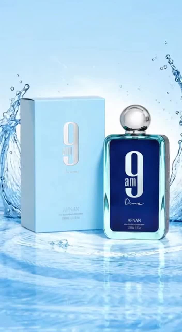 Afnan 9 AM Dive Eau de Parfum Spray for Men 3.4 FL Oz 100ml Fresh Aquatic Woody Fragrance Long Lasting All Day Freshness Ideal for Daily Use 
