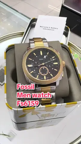 Fossil Men watch FS 6159 Two-tone strap color #fossil #watch #fyp #taiping #timestationexperts 