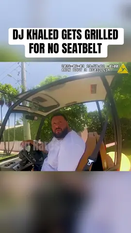 DJ Khaled was pulled over while driving a golf cart and quickly found himself getting questioned by officers. What started as a simple stop turned into a funny interaction as they called him out for not wearing a seatbelt. The bodycam footage shows how the situation played out in a way you wouldn’t expect. #djkhaled #bodycam #policehumor #caughtoncamera #creatorsearchinsights