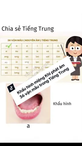 Khẩu hình miệng Khi phát âm  36 vận mẫu( nguyên âm)  trong Tiếng Trung #phatamtiengtrung #hsk1 #tiengtrungmoingay #tiengtrung #xuhuong 