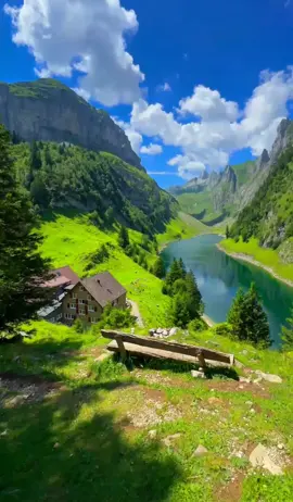 سويسرا ، جنة على الأرض.....بين الجبال العالية الخضراء و المروج الجميلة و السهول الخضراء المزدهرة و البحيرات الصافية 🌿🌳. #switzerland#nature #سفر #fyp #Travle 