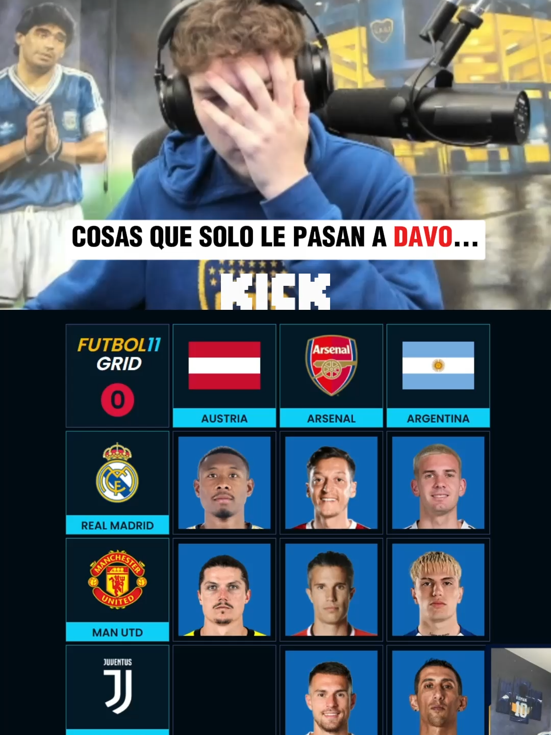 INCREIBLE LA MALA SUERTE DE DAVO #davoo #davooxeneize #lacobra #lacobraaa #argentina #kickargentina #kickperu #peru #colombiakick #colombiakick #futbol #madrid #barcelona