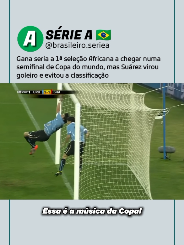 @BELLI | Na Copa do mundo de 2010, sediada na África do Sul, um lance que ficou pra história de todas as copas. Uruguai e Gana se enfrentaram pelas quartas de final, era a chance de Gana colocar o continente Africano pela 1ª vez na semifinal de uma copa. Numa disputa pela bola na pequena área, o goleiro Uruguaio ficou pelo caminho e Luis Suárez foi pra debaixo das traves, na cabeçada do Ganes . #belli #belliclipfy #segredodaginga #futebol #copadomundo 