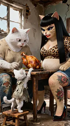 #kitten #aiart #catvideo #cartoon #cat 