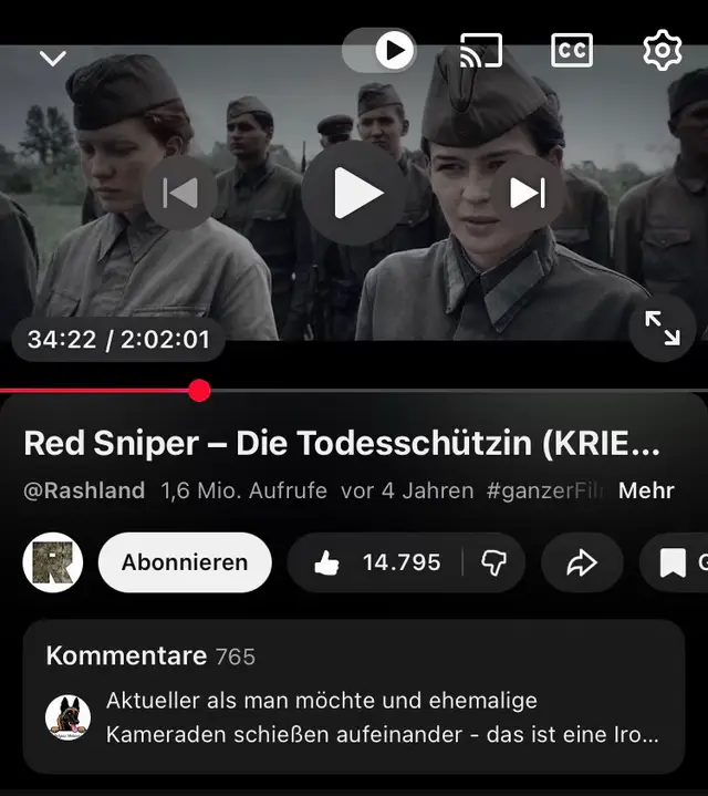 Kompletter #Film wahrscheinlich  Ich finde ganz starker #kriegsfilm  #redsniper  https://youtu.be/HZjV2grbi1k?is=6Nw6A_ptDgi6E0Jg