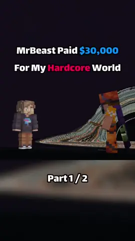 MrBeast Paid $30,000 For My Hardcore World #wunba #mrbeast #Minecraft #fyp #gaming 