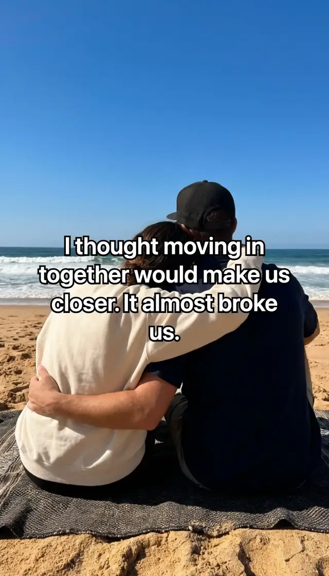 Nobody warns you that moving in together is where all the things you never said out loud start living with you too. Real talk — the first year under one roof is not about furniture and routines. It's about learning how to be honest in the small moments. 🤍 #movingin #couplesoftiktok #relationshiptips #healthyrelationship #realtalk