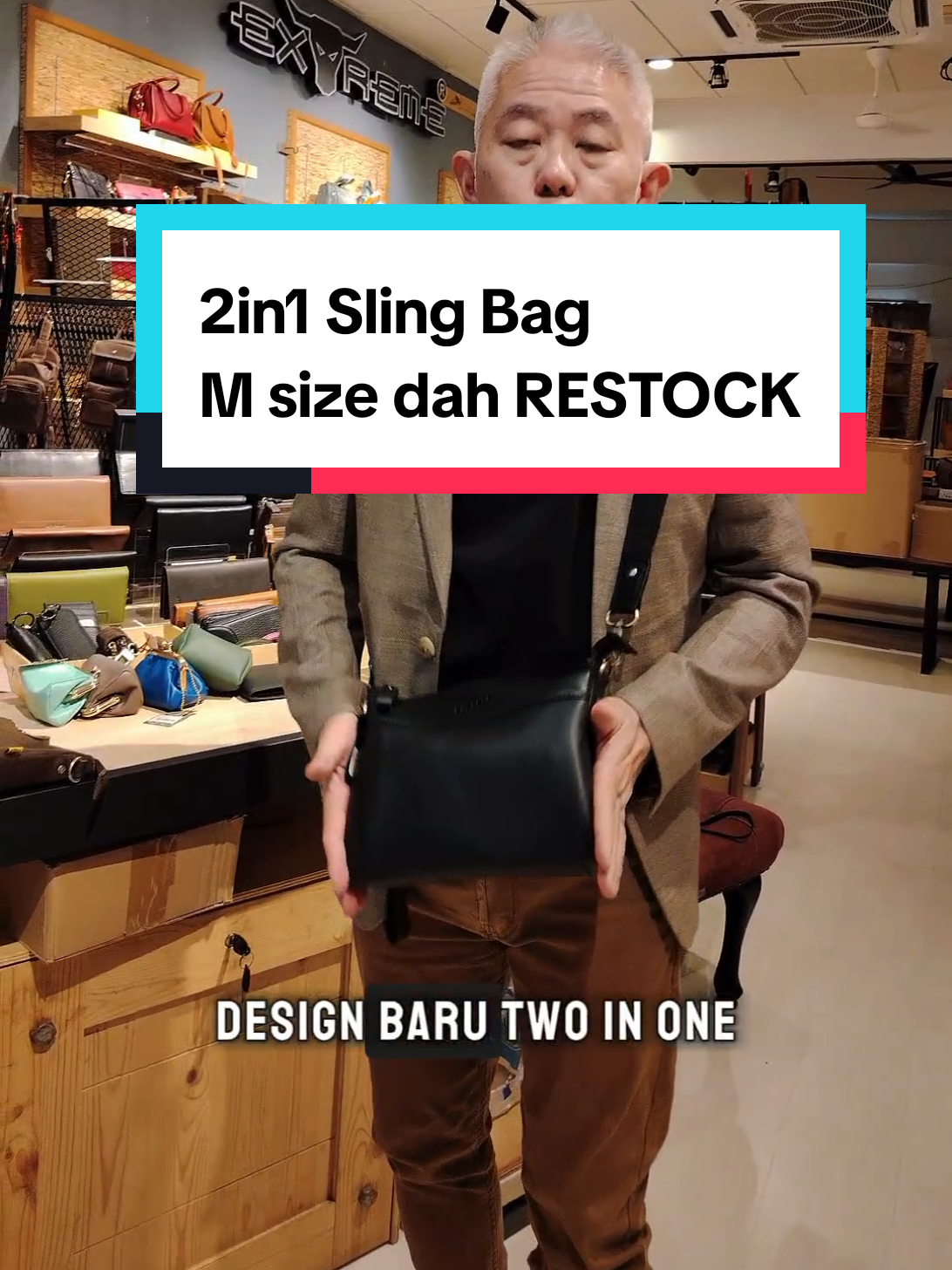 2in1 Sling Bag M size dah RESTOCK. #extremeleatherco #slingbag #begsilang #crossbodybag #clutchbag 