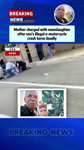 Mother charged with manslaughter after son's illegal e-motorcycle crash turns deadly #news #crime #greenscreen #fyp #viral 