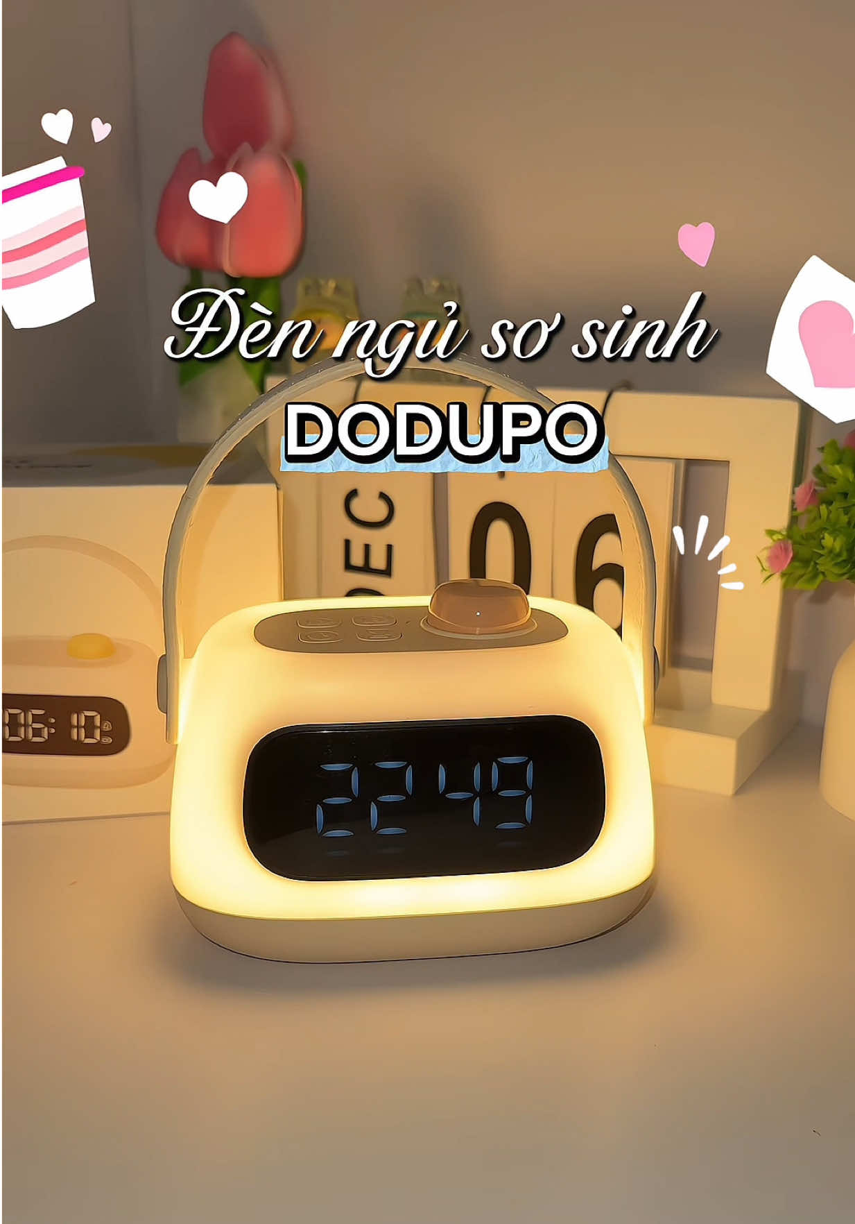Đèn ngủ sơ sinh với ánh sáng dịu nhẹ, không ánh sáng xanh ✨ Giúp bảo vệ mắt bé và không gây chói khi dùng ban đêm #Dodupo#denngudodupo#denngusosinh#denngu#dennguphabe