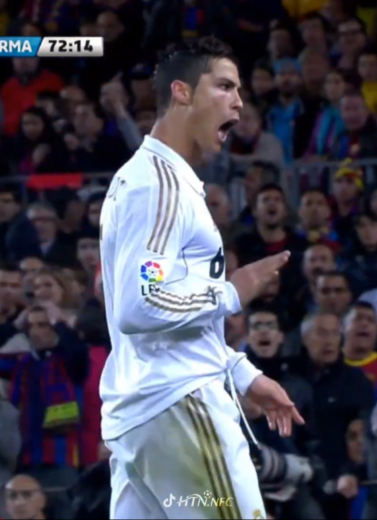 Ronaldo Goal vs Barcelona + Calma  Calma Celebrations 4K🔥💀 #cr7 #goat #رونالدو #capcut #realmadrid 