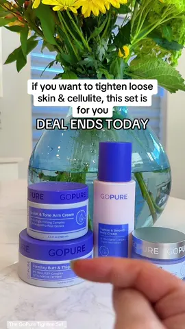 & its on SALE for a limited time 🩷  The GoPure Tighten Set leaves skin smoother, firmer looking, radiant, and beautifully hydrated every single day ✨🫧💗 firming skincare routine, lifted glow aesthetic, smooth radiant skin, viral skincare set, clean girl beauty, hydrated complexion vibe, anti aging aesthetic, luxury skincare essentials, dewy youthful finish, everyday glow routine gifts for her gifts for her #gopure #tightening #tiktokshopcreatorpicks  #summervibes #tiktokshopmemorialday @Gopure  Disclaimer: Final price, shipping costs, coupons, and discounts may vary and are subject to change at any time. Always check the TikTok Shop listing for the latest details. Results may vary. Video posted on 5/14/26. 
