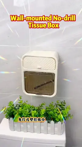 Dood things #wall-mounted punch-free tissue box #Space-saving storage #Smooth tissue extraction #Great value for money 