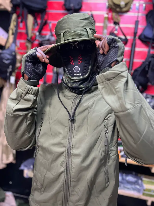 JUNGLE GREEN Tactical Collection  Softshell Jacket 🔥 Pama  Mask 😷 Gloves 🧤 📍 Arusha 📞 +255765038459 #JungleGreen #TacticalGear #SoftshellJacket #MilitaryStyle #BarakaTactical