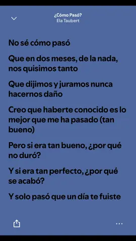 ¿Como Pasó? - Ela Taubert 🥺❤️‍🩹✨ #music #C_Ritmo #viral #parati #dale❤️ 