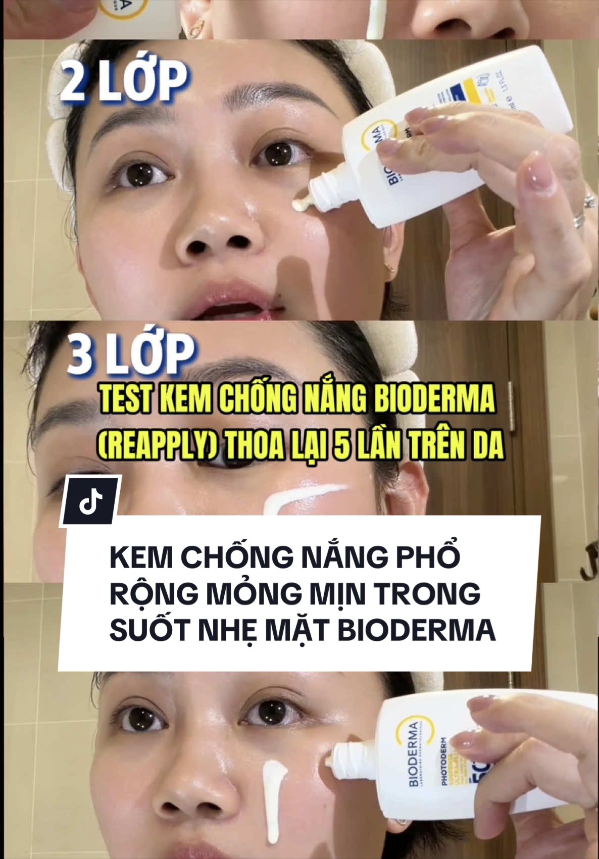 Nếu mng đang cần tìm một dòng kem chống nắng không nâng tone, mỏng mịn trong suốt để chơi thể thao và đi biển hay các vùng nắng m.ạnh thì tháng rồi mình có test thử Bioderma mình thấy ổn lắm. Trong clip này mình có bài test reapply 5 lần trên da chưa tẩy trang vào cuối ngày để mng có thể xem qua độ thấm ráo và mỏng nhẹ của dòng này nha ♥️♥️♥️ #gocreview #chamdavuive #BiodermaVietnam #PhotodermXDefense #KhienXtanghinh 