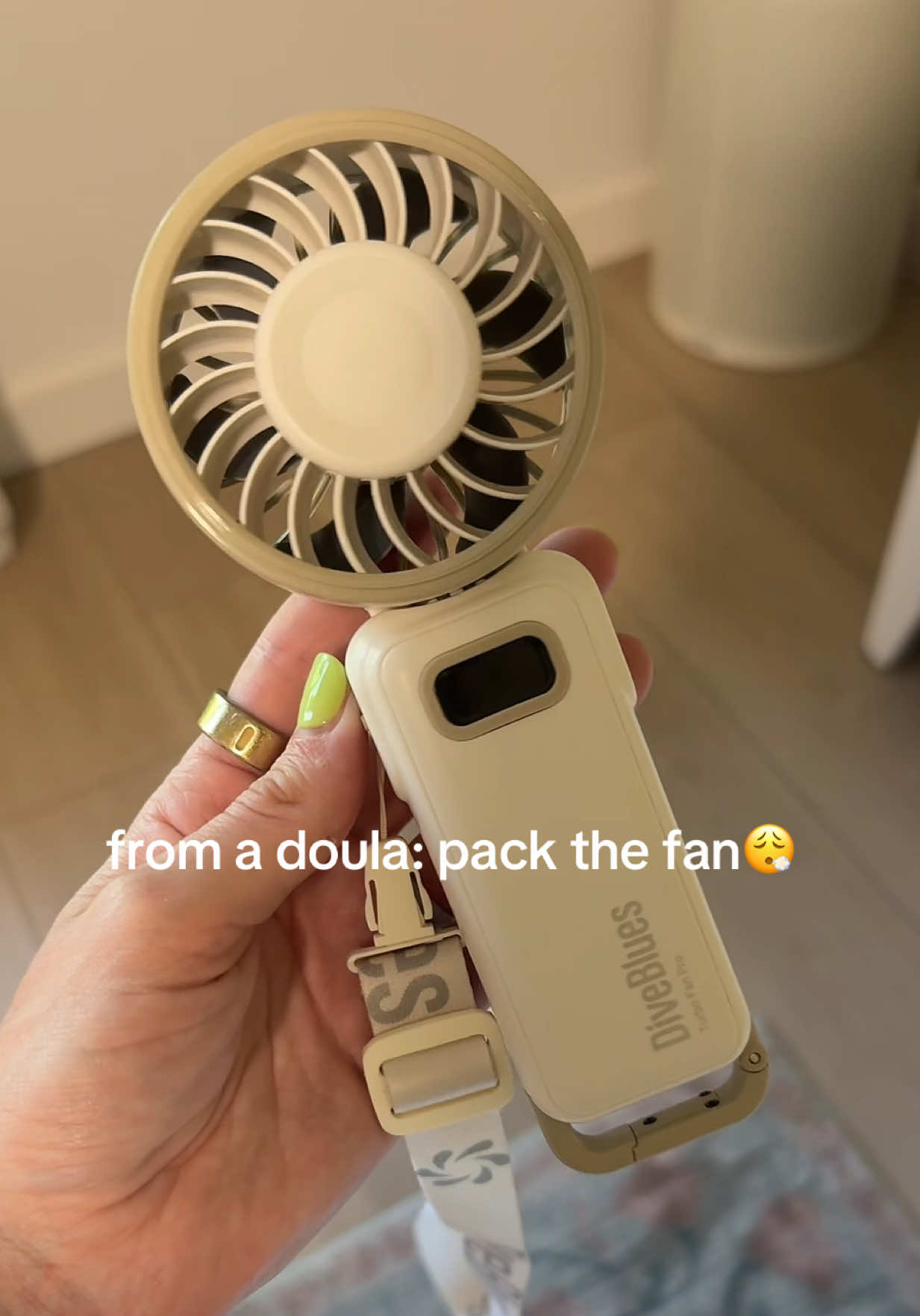 number one used item in my doula bag👏🏼 this portable fan is perfect for labor and delivery because of its convenient sizing, multiple positions, adjustable setting, and rechargeability. Snag yours and toss it in your hospital bag🤰🏼 #hospitalbag #portablefan #laboranddelivery #pregnancytips #labortips 