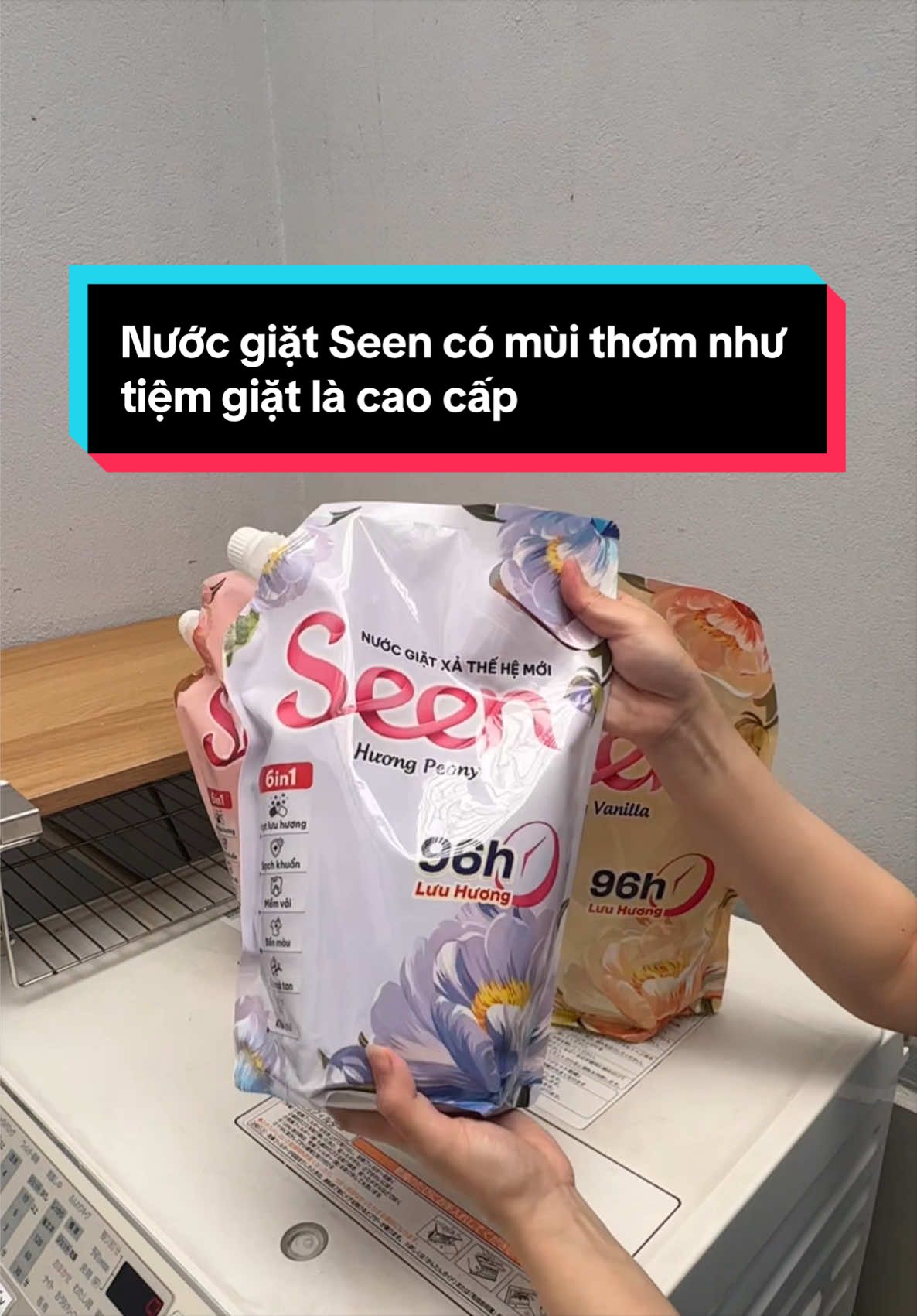 Chị nào mà thích mùi thơm như tiệm giặt là cao cấp thơm lâu thì thử ngay em này nhé #nuocgiat #Seen #giatquanao 