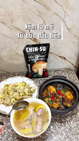 Bí quyết cho bữa cơm ngon chuẩn vị: hạt nêm CHIN-SU NẤM SHIITAKE & TẢO KUMBO thơm dịu, ngọt thanh, nấu món nào cũng cuốn 😋 #hatnemCHINSU #HatNemNhatBan #ViNgotThanhTuNhien #HoptaccungCHINSU