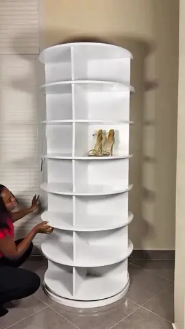 This is a 7-layer rotating shoe rack designed to keep your shoes neat, organized, and easy to access. It saves space and instantly makes your home look cleaner. It features a space-saving design, 360-degree rotation, and it can hold multiple pairs of shoes neatly. Perfect for modern homes and anyone tired of messy corners. This product is available in store at Homlify Essentials. You can place your order via TikTok, Instagram, or WhatsApp. Our contact details are in the bio. Thank you.