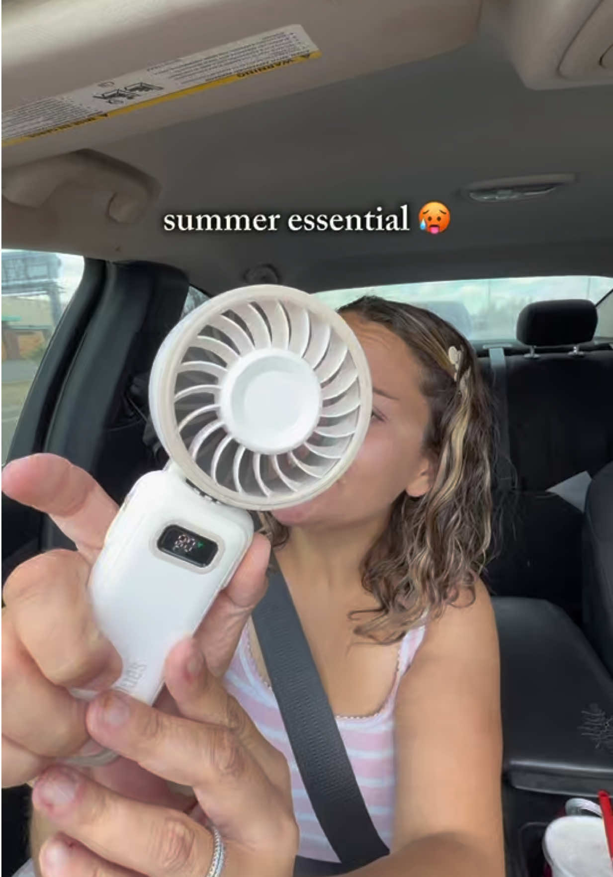taking this on all my trips this summer  #summeressentials #portablefan #summerheat #minifan #summerhacks 