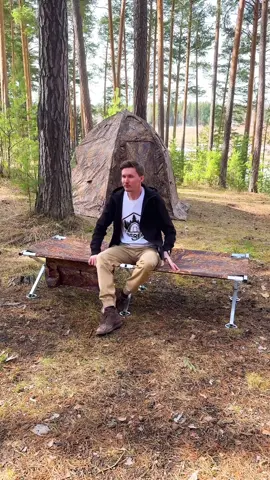 🔥 YOUR BACK DESERVES BETTER THAN THE GROUND After a long hike, a cold, hard tent floor is the last thing you need. A camping bed changes everything. It lifts you off the cold ground, supports your back and gives you real rest. The kind of rest that makes tomorrow's adventure possible. 🙌 Watch how easy it is to set up our camping bed! Full review on YouTube – find pfberegcom. #PFBereg #campinglife #hottent #campingbed #OutdoorLiving 