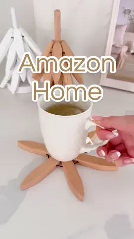 How cute are these wooden coasters and trivets? #amazonhome #homefinds #woodendecor #coasters #trivets 