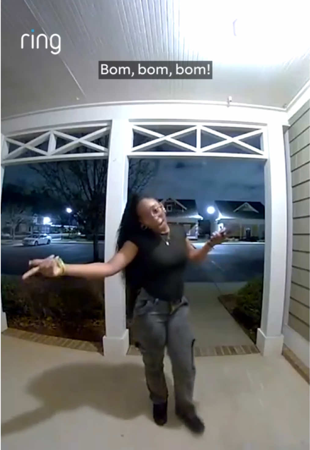 BOM BOM BOM! 😆 Elise just finished setting up her Ring doorbell and obviously the first test was hitting the #bombombom 🛠️🤣 #ringcamera #relatable #viral #fyp 