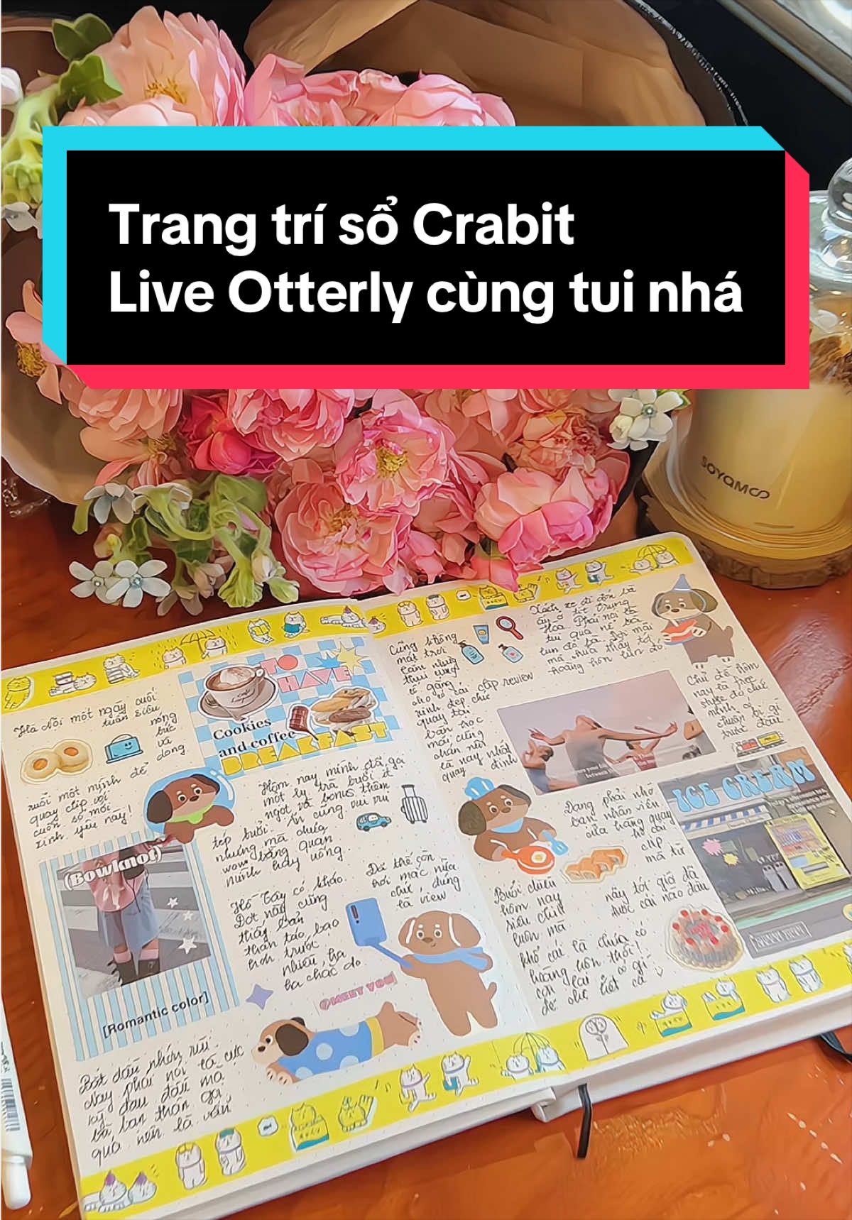 Trang trí sổ Crabit Live Otterly cùng tui nhá #nguoitrangtriso #trangtrisotay #trangtrisokechuyen #journalwithme #crabit 