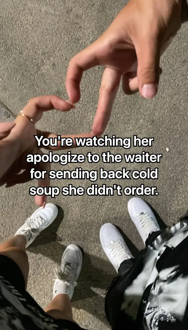 she apologized to a waiter for cold soup she didn't even order and something in my chest just cracked open. sometimes the person who needs a boundary the most is the one who'd never ask for one. what's your partner's version of the soup?