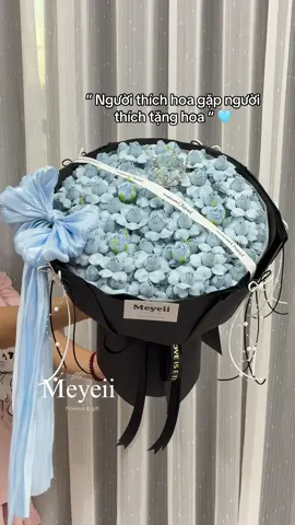 Tỉ muội sáp phiên bản xanh cái màu iu thiệt sự 🩵🩵🩵 #meyeiiflower #xh #tinhyeu #fyp #hoatimuoi 