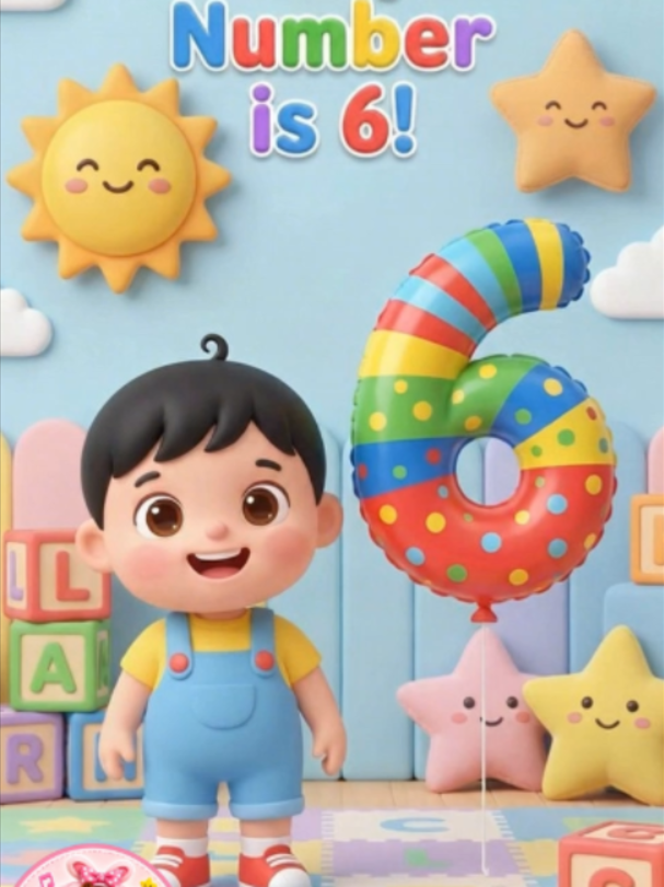 Today’s number is Number 6. Show me six fingers, take six little steps, wiggle six times, and count. #Number6Song #KidsLearning #ToddlerSongs #PreschoolLearning #CountingSong #NurseryRhymes #LearnNumbers #KidsTikTok #EducationalSongs #ToddlerActivities
