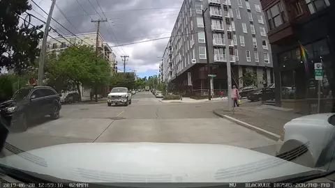 This is now a 4 way stop. #crash #dashcam #seattle 