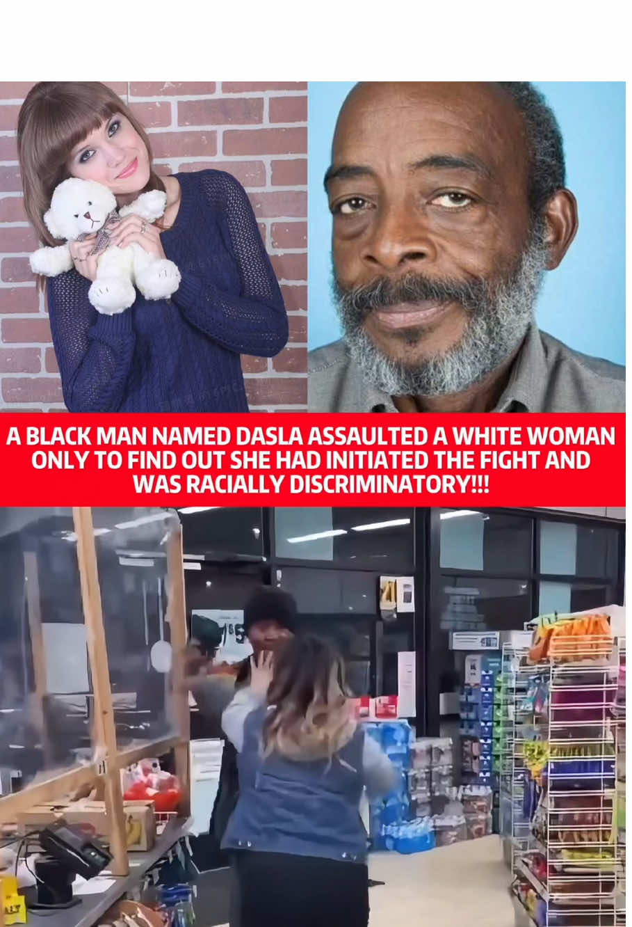 A BLACK MAN NAMED DASLAASSAULTED A WHITE WOMAN,ONLYTO FIND OUT SHE HAD INITIATEDTHE FIGHT ANDWAS RACIALLYDISCRIMINATORY!!! #fyp #tiktok #foryou #viral #usa 