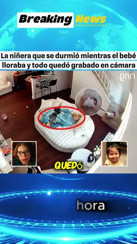 🔥 “Niñera dormida mientras el bebé lloraba 😱 todo quedó grabado en cámara… ¡impactante!” #foryou #viral #parati