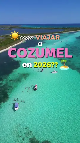 COMO VIAJAR A COZUMEL EN 2026 ???? Si deseas conocer esta hermosa isla del caribe mexicano aquí te recomiendo cómo visitarlo Puedes tomar un ferry desde playa del carmen, el costo del ticket dependerá si eres local, nacional o extranjero Hay un impuesto de derecho de sanamiento que se pagara cuando compres el ticket de ferry El trayecto dura de 30 a 45 min Si viajas desde Cancún o tulum puedes tomar un colectivo o ADO hasta playa del Carmen y de ahí tomar el ferry #fyp #mexico #cozumel #rivieramaya #viral 