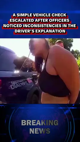 A SIMPLE VEHICLE CHECK ESCALATED AFTER OFFICERS NOTICED INCONSISTENCIES IN THE DRIVER’S EXPLANATION #lawenforcement #policevideo #investigation #crimeclip #viralvideo 