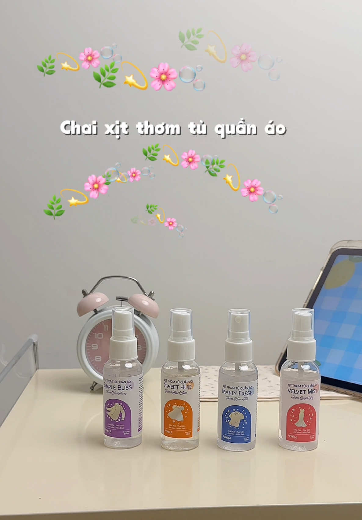 Chai xịt thơm tủ quần áo thơm phức siu mê💫💗🫧 #chaixitthom #chaixitthomquanao #chaixitthomtuquanao #phamhuyenreview #xitthom 