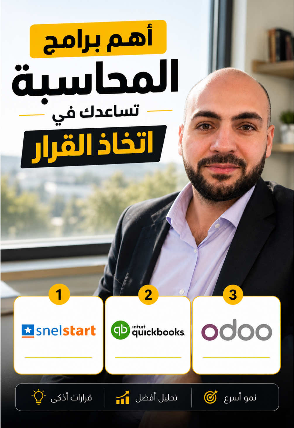 الارقام هي اكتر مصدر بساعدك باتخاذ قرار صحيح والارقام بتكون ببرنامج المحاسبة. في كتير برامج سهلة الاستخدام وجيدة وبتسهل عليك كتير امور. اذا حابب تعرف اكتر عن هي البرامج علق بكلمة لابعتلك اهم برامج محلية بهولندا وعالمية. 