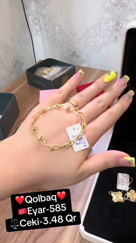 ❤️Qolbaq🇹🇷Eyar-585 ⚖️Ceki-3.48 Qram 🚖Pulsuz Catdirilma Movcutdur 📩Qiymetle Baqli Dm 📞Elage WP 070 3033355 #qizil #baku #gold 