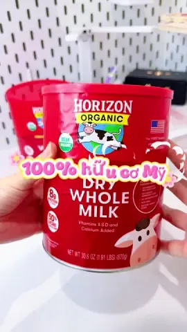 Chọn dòng sữa sạch chuẩn Organic cho con, mẹ an tâm tuyệt đối. Bột sữa mịn, tan nhanh, lại bổ sung thêm Canxi và Vitamin D3 hỗ trợ cho bé #horizon #rivew #xuhuong #sữa #bỉmsữa 